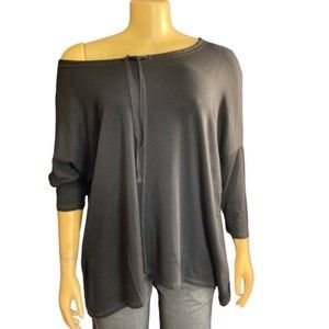 Margaritaville Drop Shoulder top dolman sleeves drawstring round neck  XS-S